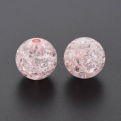 Transparent Crackle Acrylic Beads MACR-S373-66B-N10-1