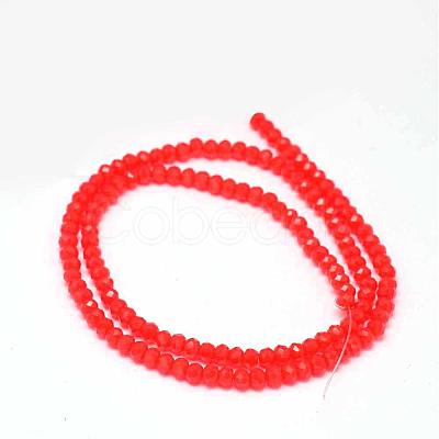 Faceted Rondelle Glass Beads Strands GLAA-I033-3mm-02-1