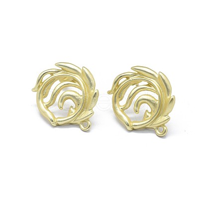 Alloy Stud Earring Findings X-PALLOY-F255-28MLG-1