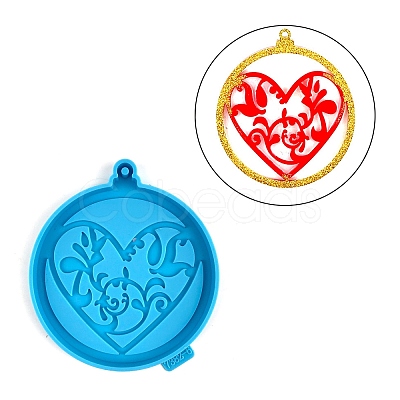 Christmas Themed Big Pendant Silicone Molds DIY-L067-B06-1