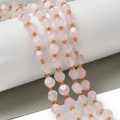 Natural Rose Quartz Beads Strands G-K387-A08-01-1