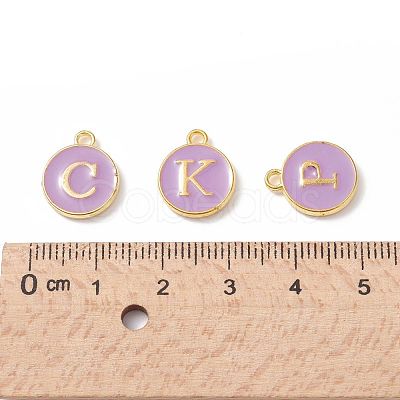 Golden Plated Alloy Enamel Charms ENAM-S118-10-M-1