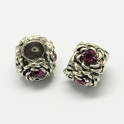 Alloy Rhinestone European Beads MPDL-R036-11E-1