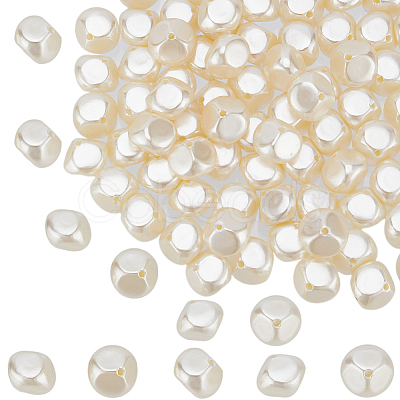 SUNNYCLUE 100Pcs ABS Plastic Imitation Pearl Bead KY-SC0002-04-1