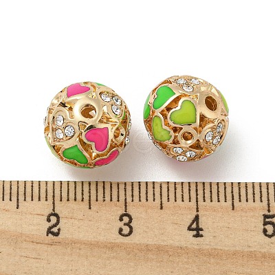 Golden Alloy Enamel Beads FIND-E044-27G-01-1