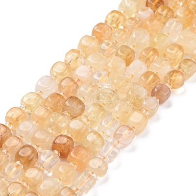 Natural Yellow Quartz Beads Strands G-K323-07-1