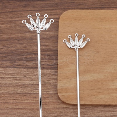 Ancient Style Alloy Hair Stick Finding PW-WGF3433-02-1