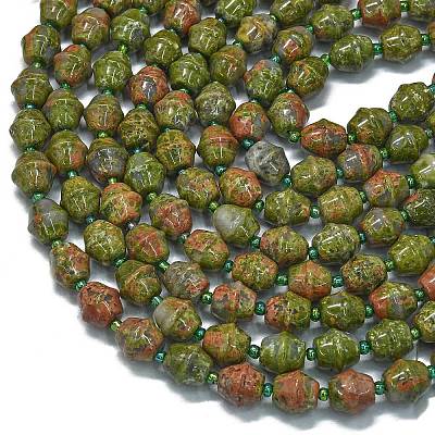 Natural Unakite Beads Strands G-K389-D07-01-1