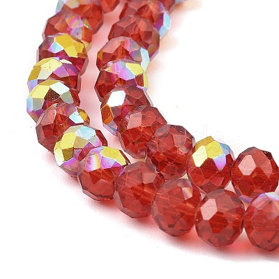 Baking Painted Transparent Glass Beads Strands DGLA-A034-J8mm-B08-1