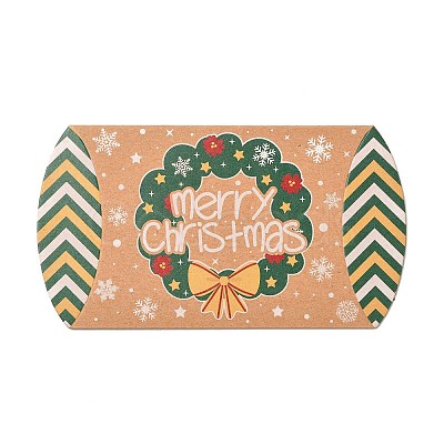 Christmas Theme Cardboard Candy Pillow Boxes CON-G017-02I-1