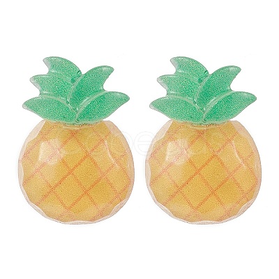 Resin Fruits Stud Earrings EJEW-JE05285-1