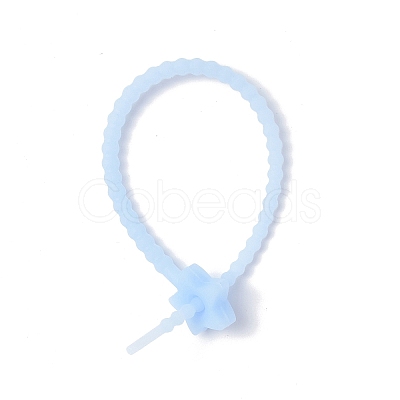 Luminous Silicone Cable Zip Ties AJEW-P104-01D-1