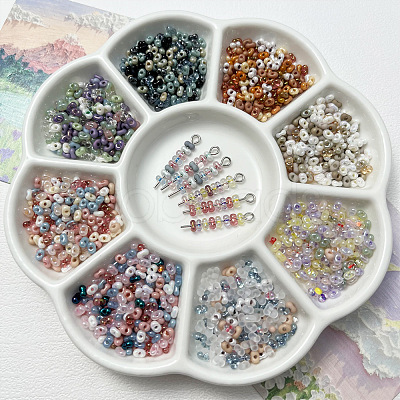 Transparent Glass Seed Beads FIND-U017-18E-1