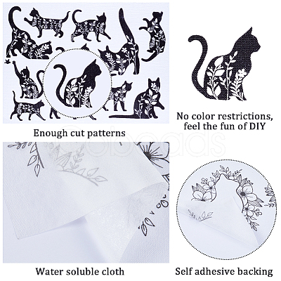 PVA Water-soluble Embroidery Aid Drawing Sketch DIY-WH0514-013-1