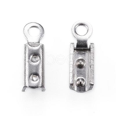 304 Stainless Steel Folding Crimp Ends STAS-P107-06-1