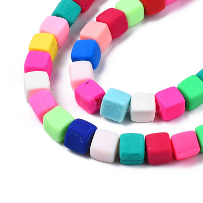 Handmade Polymer Clay Beads Strands X-CLAY-T020-09-1