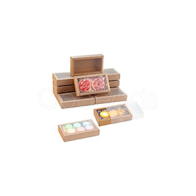 Foldable Paper Drawer Boxes with Clear Plastic Cover CON-WH0095-68A-05-1