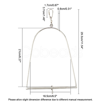 Stainless Steel Pet Swing AJEW-WH0126-99-1