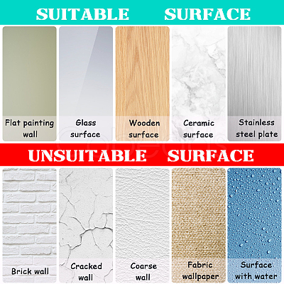 Translucent PVC Self Adhesive Wall Stickers STIC-WH0015-109-1