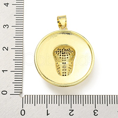 Brass Micro Pave Cubic Zirconia Pendants KK-K354-11B-G-1