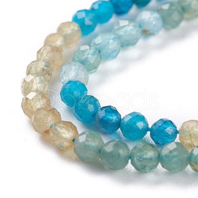 Natural Blue Yellow Green Apatite Beads Strands G-A026-A11-3mm-1