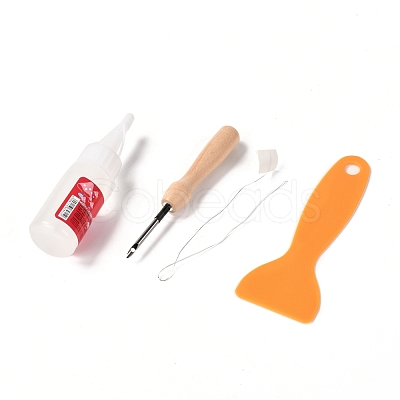 DIY Cotton Cup Mat Punch Needle Kits DIY-K032-40E-1