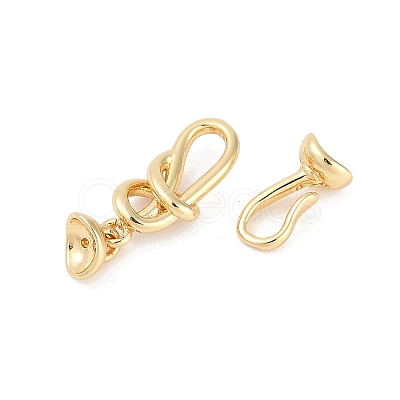 Brass Hook and S-Hook Clasps KK-U043-19G-1