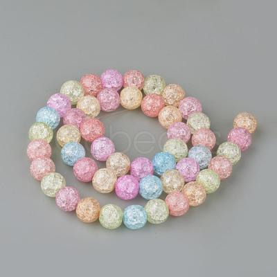 Synthetic Crackle Quartz Beads Strands GLAA-S134-6mm-20-1