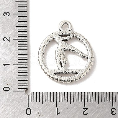 Tibetan Style Alloy Sport Pendants PALLOY-M217-41AS-1