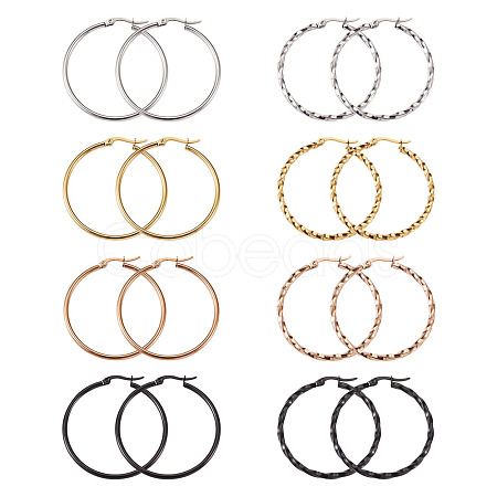 Titanium Steel Hoop Earrings STAS-TA0001-23C-1