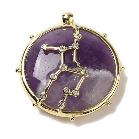 Constellation Natural Amethyst Pendants G-A300-E08-1