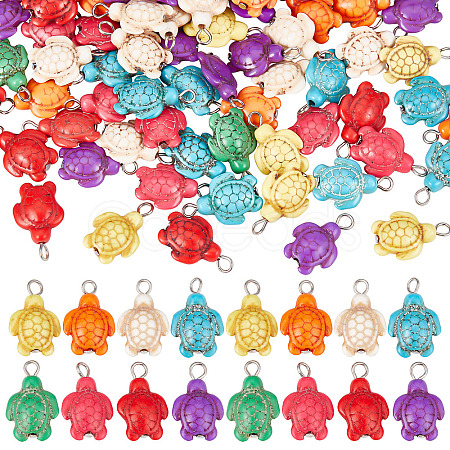 SUNNYCLUE Dyed Synthetic Turquoise Pendants G-SC0002-35-1