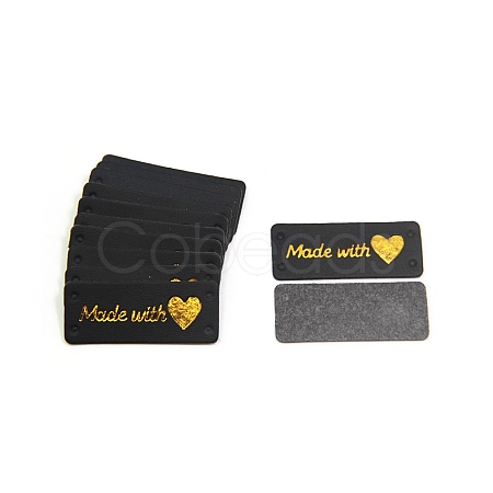 Valentine's Day PU Leather Labels PW-WG14950-06-1