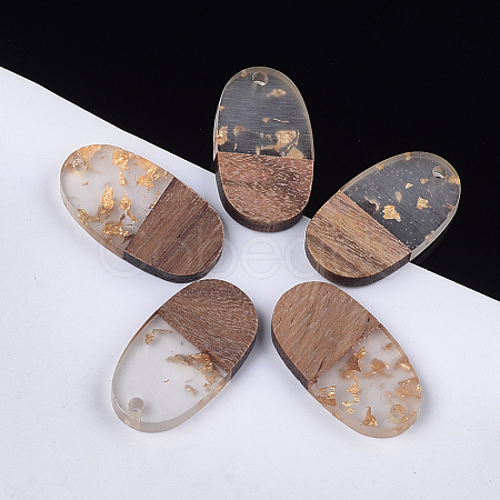 Resin & Walnut Wood Pendants RESI-S358-93A-1