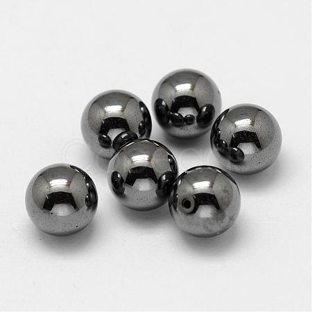 Non-magnetic Synthetic Hematite Beads G-P162-02-6mm-1
