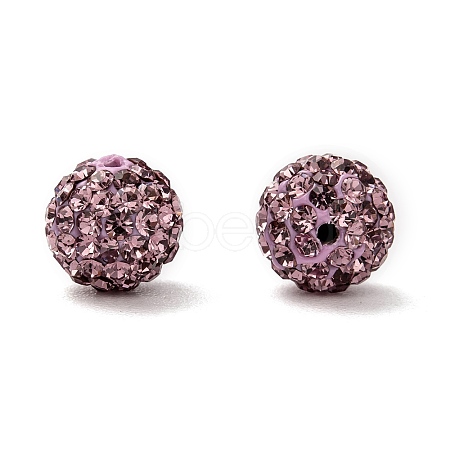 Half Drilled Czech Crystal Rhinestone Pave Disco Ball Beads RB-A059-H8mm-PP9-212-1