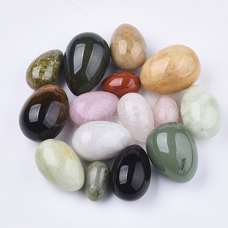 Natural & Synthetic Mixed Gemstone Egg Stone G-S349-01-1
