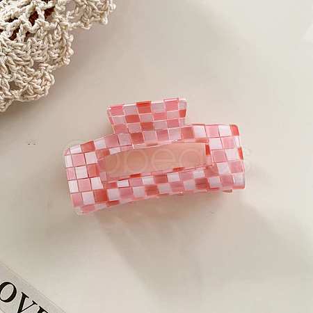 Checkered Acrylic Large Claw Hair Clips PW23031780741-1