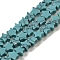 Dyed Synthetic Turquoise Beads Strands, Star, 6x5.5x2mm, Hole: 0.8mm, about 75pcs/strand, 14.57 inch(37cm)