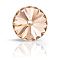 Preciosa&reg MAXIMA Crystal Round Stones, Czech Crystal, Bicone(436 11 177 Rivoli), Dura Foiling, 90300 Light Peach, SS39(8.15~8.4mm)