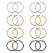 Titanium Steel Hoop Earrings, Ring Shape, Mixed Color, 40mm, 16pcs/set