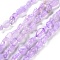 Natural Amethyst(Dyed & Heated) Beads Strands, Nuggets, Tumbled Stone, 4.5~11.5x3~7x3.5~6mm, Hole: 1.2mm, about 48~68pcs/strand, 15.35~15.94''(39~40.5cm)