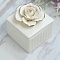 Porcelain Jewelry Boxes, for Jewerly Dispaly, Flower, Ghost White, 70x70x75mm