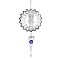 Metal Pendant Decorations, Home Hanging Decorations, with Glass Charm, Owl, 410~440mm