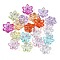 Transparent Acrylic Beads, Flower, Mixed Color, 23.5x21x6.5mm, Hole: 2mm, 462pcs/500g