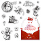 PVC Plastic Stamps, for DIY Scrapbooking, Photo Album Decorative, Cards Making, Stamp Sheets, Santa Claus, 16x11x0.3cm