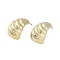 Teardrop CCB Plastic Stud Earrings for Women, with 304 Stainless Steel Pin, Golden, 28x16mm