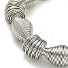 Non-Tarnish Adjustable 304 Stainless Steel Bicone Spring Wire Bracelets BJEW-H617-08B-P-2