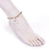 AB Color Half Electroplated Glass Anklets AJEW-AN00283-4