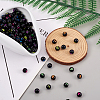 Black Craft Acrylic Beads SACR-TAG0001-02-15